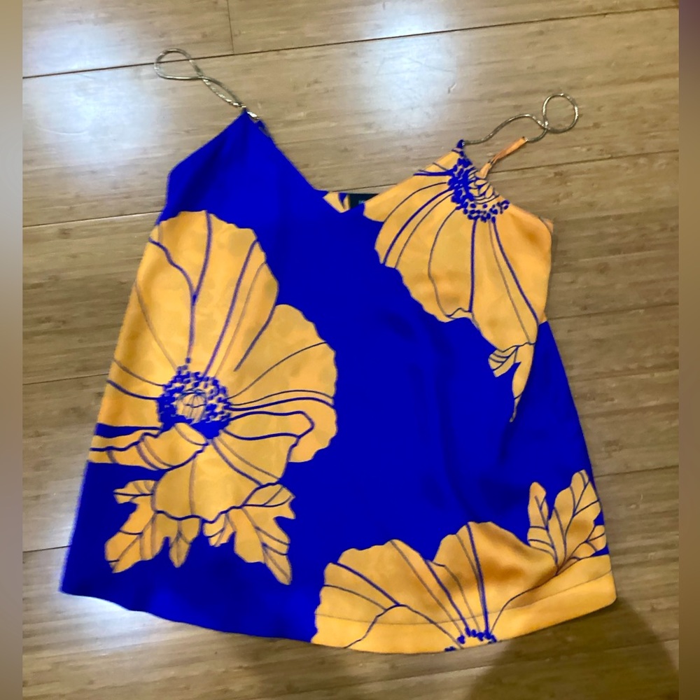 Marciano WOMENS orange flower tank size XS